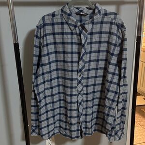 The North Face Navy and White Plaid Men's Shirt